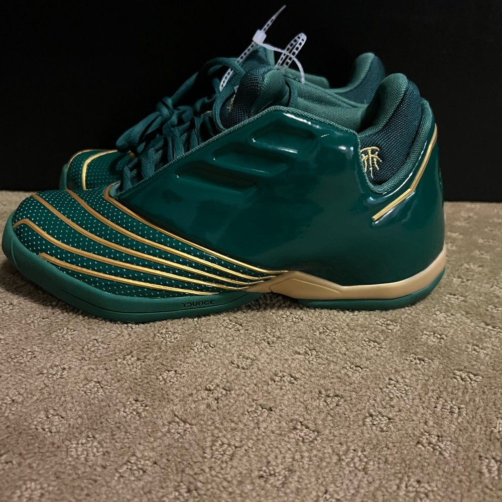 Adidas T-Mac 2.0 Restomod SVSM Green Gold Lebron Basketball Shoes FY9931 Size 7
